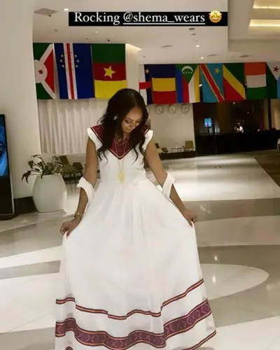 A Shema Wears customer wearing her outfit