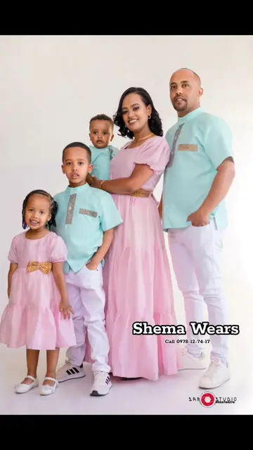 Family in matching habesha outfits — Shema Wears on TikTok